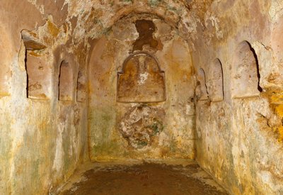 Underground Chamber Beneath the Circular Mausoleum in the Roman Necropolis of the Archaeological Complex, Carmona, Seville Province, Spain by Unbekannt Unbekannt